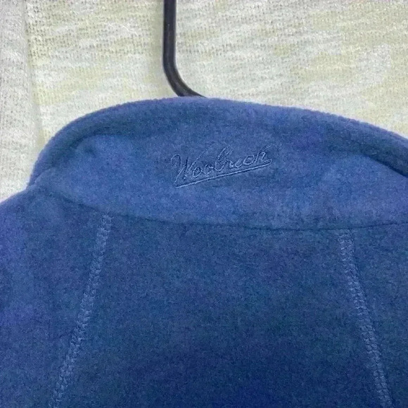 Woolrich Women's 'Andes' Marine Blue Full Zip Fleece Vest Pockets XL Petite - Picture 9 of 14